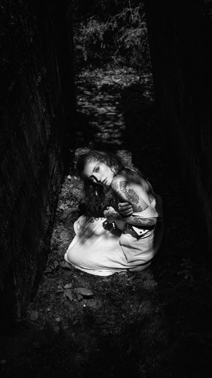 Moody conceptual portrait